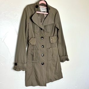 Women’s olive green tan Trench Coat